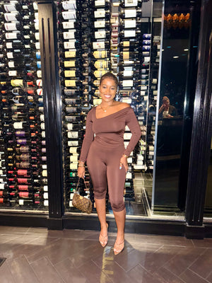 Amazing in Brown Two Piece Set